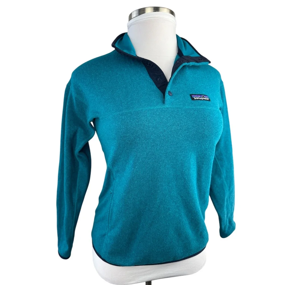 Patagonia Women's Lightweight Better Sweater Marsupial Pullover 1/4 Blue Small - Picture 11 of 11